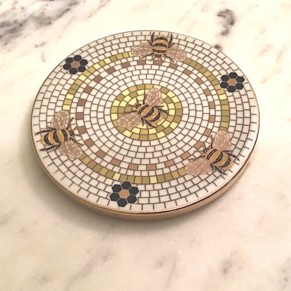 Anthropologie Coaster Bistro Garden Tile Bee New In Box New With Tag - Picture 7 of 8